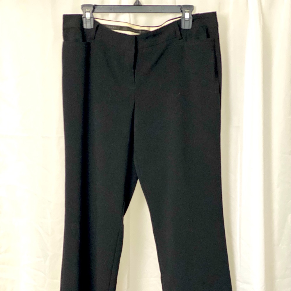 COURTNEY FLARE PETITE BLACK DRESS PANTS SIZE 12. STRETCHY SOFT COTTON.